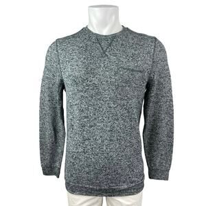 Topman Men's Gray Heather Long Sleeve Crew Neck Knit Pocket Sweater Top Size M